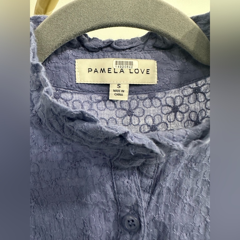 Pamela Love $385 Designer Eyelet Midi Dress Purple GORGEOUS RTR - Picture 5 of 7